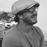 Riley's Dunes - Bakerboy cap in sand herringbone linen