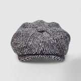 Albert's Pepper Bakerboy Cap in Charcoal Virgin Wool