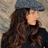 Albert's Salt Bakerboy Cap in Herringbone Virgin Wool