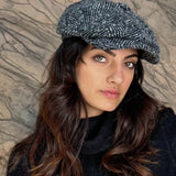 Albert's Salt Bakerboy Cap in Herringbone Virgin Wool