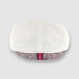 Albert's Capri Bakerboy Cap in White Washed Linen