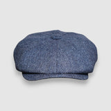 Albert's Tides Bakerboy Cap in Navy Merino Lambswool