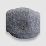 Blue wool Bakerboy cap — Albert’s Tides by Mister Miller, rear view detail with signature back headband 