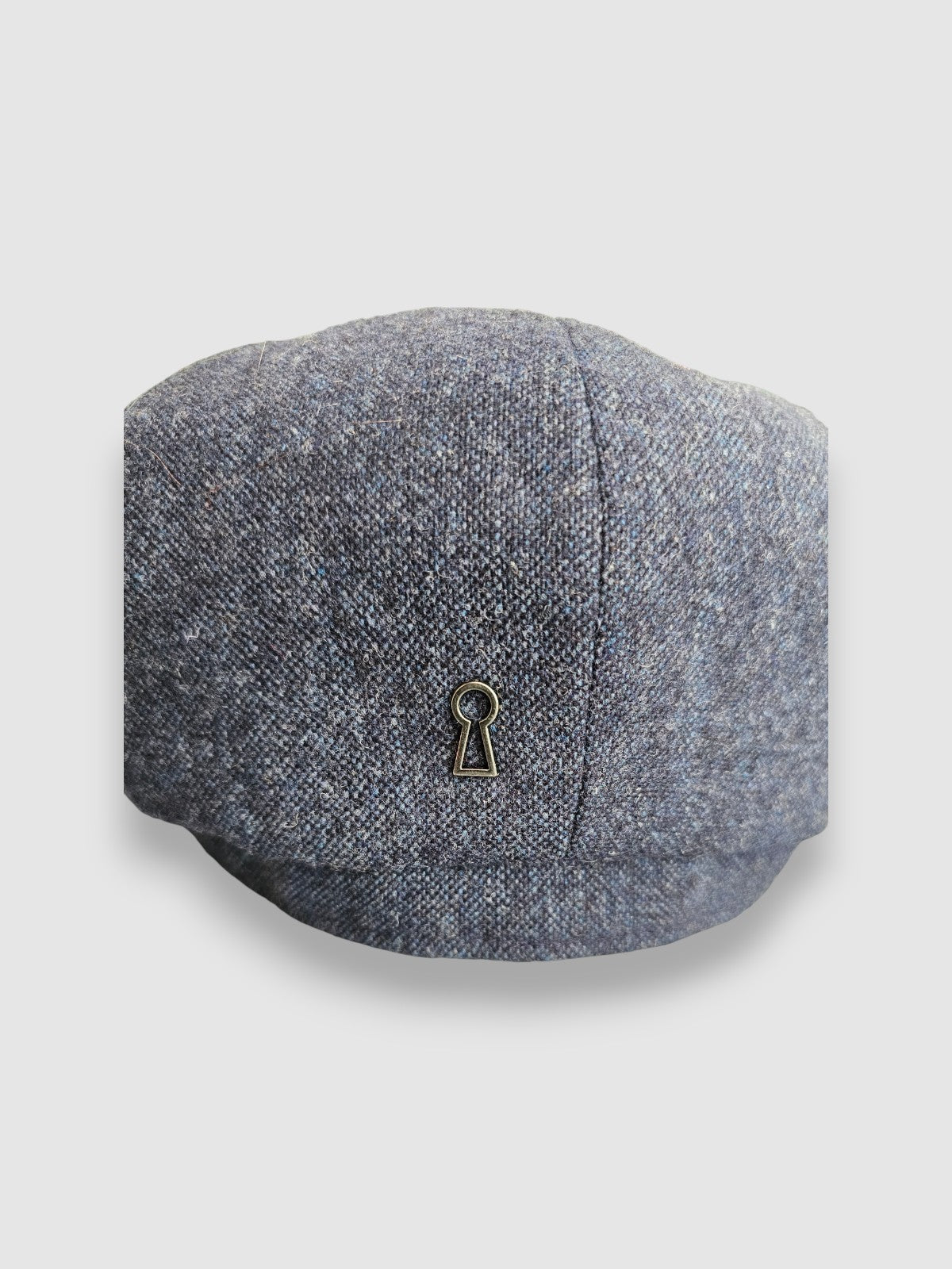 Blue wool Bakerboy cap — Albert’s Tides by Mister Miller, rear view detail with signature back headband 