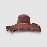 Raffia Straw CeeCee Brown Wide Brim Hat