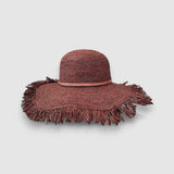 Raffia Straw CeeCee Brown Wide Brim Hat