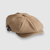 Albert's Holy Smoke Cigar Bakerboy Cap in Camel Hair