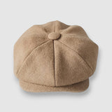 Albert's Holy Smoke Cigar Bakerboy Cap in Camel Hair