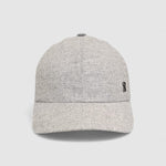 Grey textured baseball cap with adjustable fit, handmade by Mister Miller.