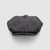 Finch's Gypsy Oversized Bakerboy Cap in Harris Tweed