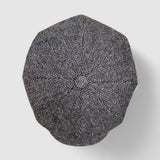 Oversized Bakerboy cap in grey Harris Tweed — Finch’s Gypsy by Mister Miller, above view