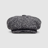 Finch's Chess Oversized Bakerboy Cap in Virgin Wool