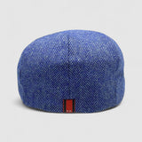 Jack's Waterloo Newsboy Cap in Blue Herringbone Wool