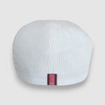 Newsboy cap in striped lightweight linen – Jack’s Rays by Mister Miller. rear view