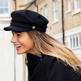Skipper's Mate Sailor Hat in Black Mohair
