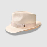 Panama Cruz Hat with a Champagne Ribbon Trim