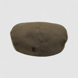 Riley's Gears Bakerboy Cap in Racing Green with Tan Leather Peak