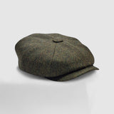Riley's Races Bakerboy Cap in Green Merino Lambswool