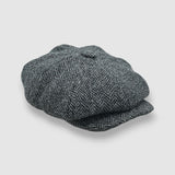 Riley's Favourite Bakerboy Cap in Grey Harris Tweed