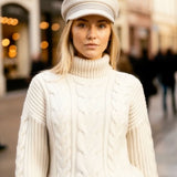 Skipper's Whip Sailor Hat in Cream Wool