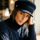 Skipper's Mate Sailor Hat in Black Mohair