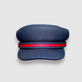Skipper's Admiral Sailor Hat in Navy Duffel Wool