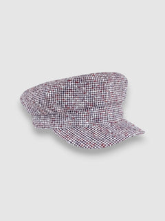 Mister Miller tricolour sailor hat in red, white, and blue linen – handmade nautical cap
