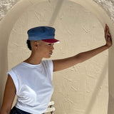 Skipper's Flag Sailor Hat in Irish Linen