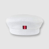 Skipper's Whites Sailor Hat in White Waffle Cotton