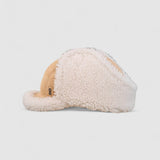 St Moritz Reversible Shearling Trapper Hat in Tan Sheepskin