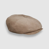 Theo's Charm Newsboy Cap in Beige Corduroy