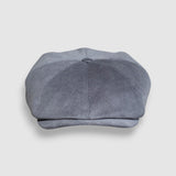 Theo's Silver Newsboy Cap in Fine Corduroy