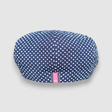 Theo's Moonlight Newsboy Cap in Polka Dot Cotton