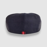 Theo's Striped Newsboy Cap with Leather Peak