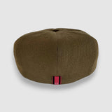 Theo's Palm Newsboy Cap in Khaki Japanese Seersucker