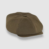 Theo's Palm Newsboy Cap in Khaki Japanese Seersucker
