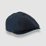 Jack's Knight Newsboy Cap in Black Merino Lambswool