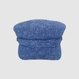 Skipper's Seas Sailor Hat in Navy Flecked Linen