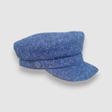 Skipper's Seas Sailor Hat in Navy Flecked Linen