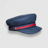 Skipper's Admiral Sailor Hat in Navy Duffel Wool