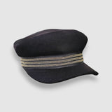 Skipper's Tracks Sailor Hat in Black Cashmere